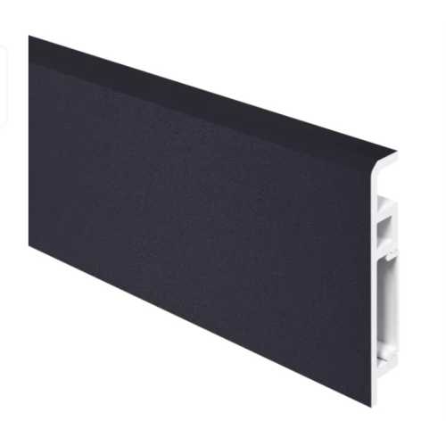 Фото Плинтус Aberhof Luxe Черный уголь (70х13х2000 мм)