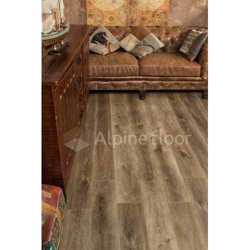 Фото Плитка SPC Alpine Floor Premium XL Дуб Коричневый ABA ECO 7-9, 43 класс (1524х180х8.0 мм)