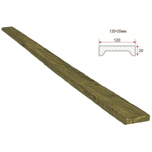 Фото Доска декоративная Рустик Дуб болотный 120х20мм 3,0 метра
