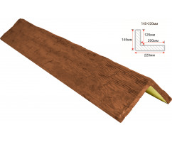 Откос декоративный рустик, 145х220мм Орех, длина 1 метр