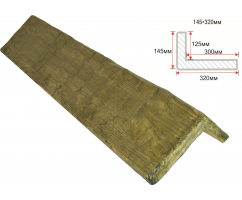 Откос декоративный рустик, 145х320мм Дуб Болотный, длина 1 метр