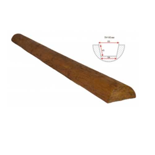 Фото Декоративное полубревно Рустик 70*140мм Дуб, длина 2м