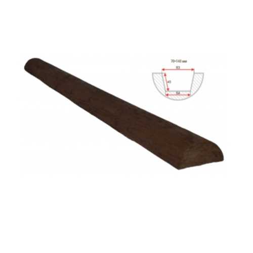 Фото Декоративное полубревно Рустик 70*140мм Дуб темный, длина 1м