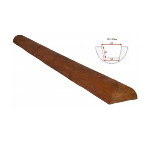 Фото Декоративное полубревно Рустик 70*140мм Орех, длина 2м