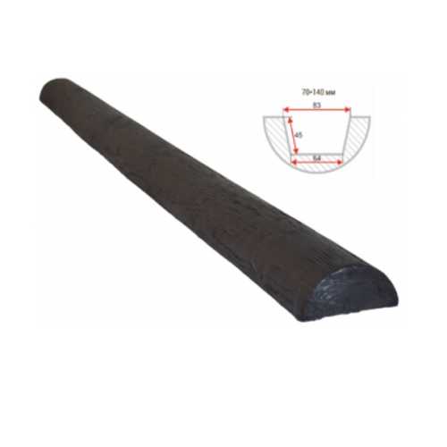 Фото Декоративное полубревно Рустик 70*140мм Венге, длина 1м