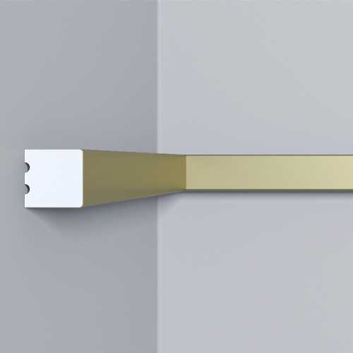 Фото Молдинг Bello Deco Золото матовое (8*8*2600)