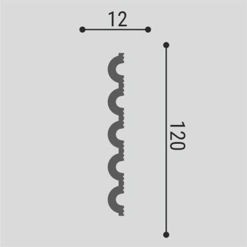 Фото Стеновая панель Bello Deco СП 22/3 полистирол (120× 12 × 3000 мм)