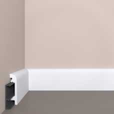 Плинтус напольный Bello Deco П16 с монтажной планкой, под покраску (80х19х2000)