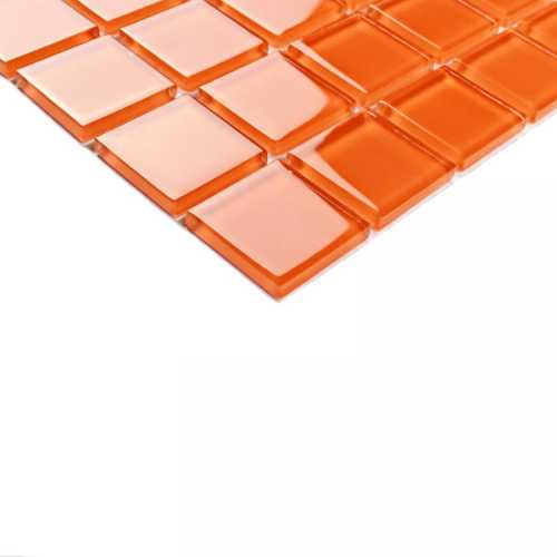 Фото Мозаика стеклянная Bonaparte Orange glass 25х25 (300х300х4 мм)