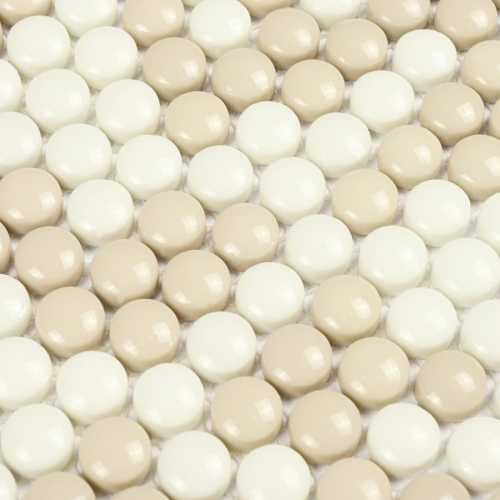 Фото Мозаика стеклянная Bonaparte Pixel cream 12х6 (325х318х6 мм)