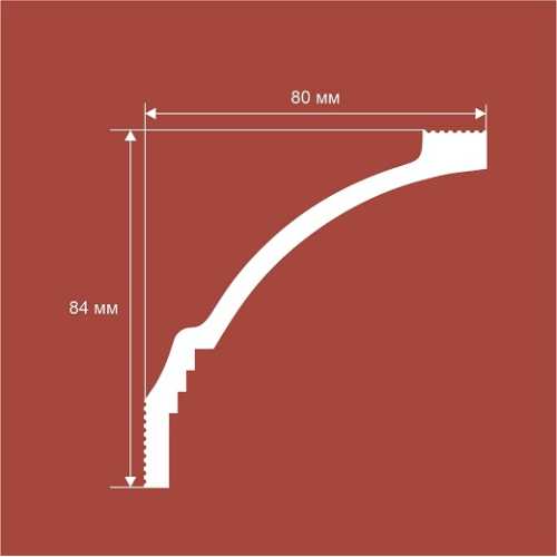 Фото Карниз под покраску Cosca KX064 из экополимера (84х80х2000 мм)