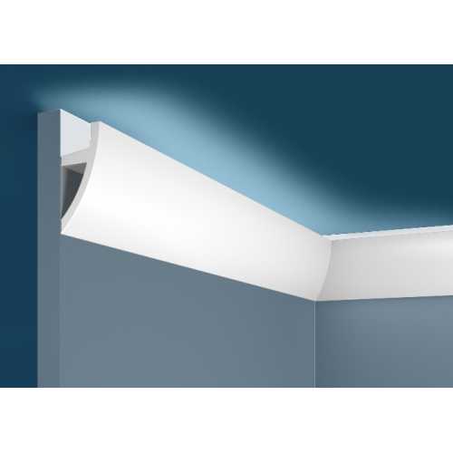 Фото Карниз под покраску Cosca КХ072 под подсветку (75х33х2000 мм) 