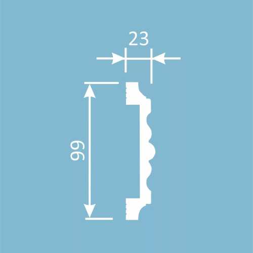 Фото Молдинг под покраску Cosca MX021 из экополимера 99х23