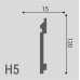 Маленькое фото Плинтус напольный Де Багет XPC полимер H5 (120х15х2000)