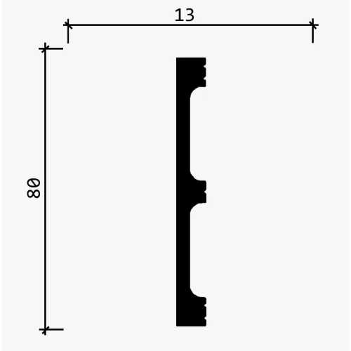 Фото  Плинтус напольный, влагостойкий Decor Dizayn 708-80SH (80*13*2400)