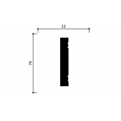 Фото Молдинг под покраску Decor Dizayn DD150A из полистирола (79х12х2000 мм)