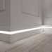 Маленькое фото Плинтус напольный с подсветкой LED Evrowood PN 101 Белый, крашеный (100*16*2000)