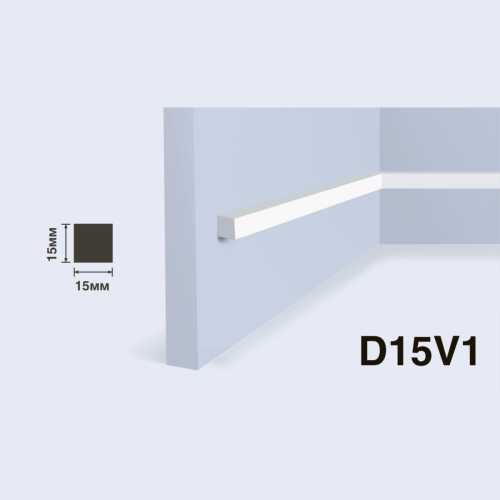 Фото Молдинг под покраску HIWOOD D15V1 из фитополимера (15х15х2000 мм)