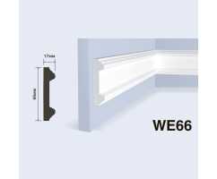 Молдинг под покраску HIWOOD WE66 из фитополимера (66х17х2000 мм)