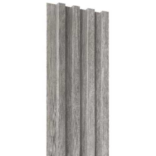 Фото Стеновые панели ПВХ Legno Санторини Серый, 166*24*2750 мм