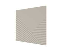 Стеновая панель квадратная МДФ Ликорн - Пирамида, Слоновая кость, 500*500*8 мм (4 шт)