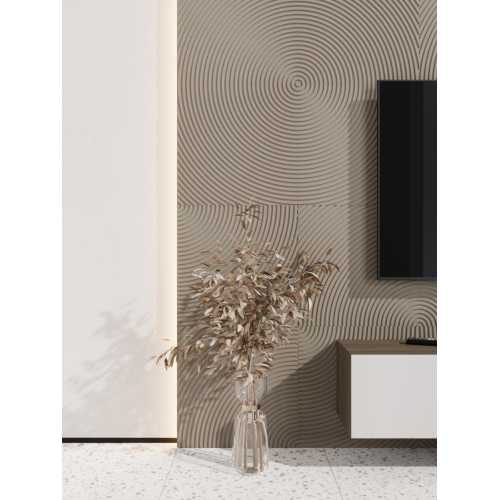 Фото Стеновая панель квадратная МДФ Ликорн - Круги Латте, 500*500*8 мм (4 шт)