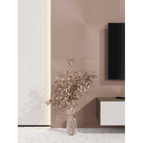 Фото Стеновая панель квадратная МДФ Ликорн - Круги Лиловый, 500*500*8 мм (4 шт)