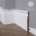 Маленькое фото Белый плинтус напольный МДФ Madest Decor модель 07-150-18 крашеный  (150х18х2400 мм)