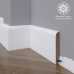 Маленькое фото Белый плинтус напольный МДФ Madest Decor 10-120-16 крашеный (120х16х2400 мм)