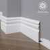 Маленькое фото Белый плинтус напольный МДФ Madest Decor 14-120-12 крашеный (120х12х2400 мм)
