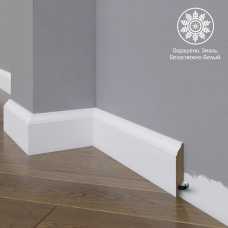 Белый плинтус напольный МДФ Madest Decor 16-064-12 крашеный (64х12х2400 мм)