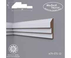 Белый молдинг MDF крашеный Madest Decor M79-075-22