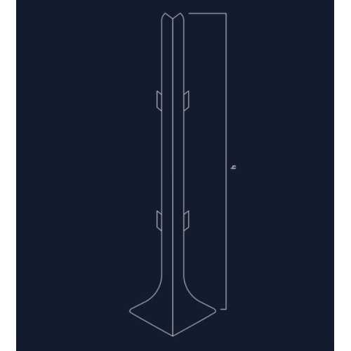 Фото Угол внешний к плинтусу Neexy Белый муар (1 шт)