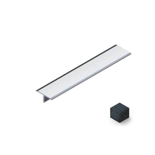 Фото Профиль Т-образный плоский алюминий 10 мм Neexy PV101-46 (Черный блестящий браш, 2.7 метра