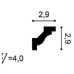 Маленькое фото Карниз под покраску из полиуретана Orac decor C230 (29х29х2000 мм)