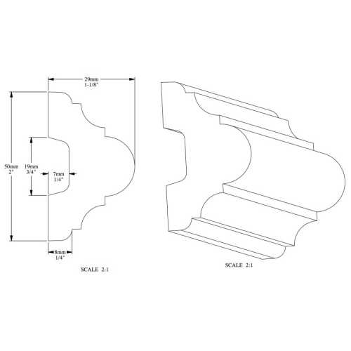 Фото Молдинг под покраску Orac decor P4020 из полиуретана (59х29х2000 мм)