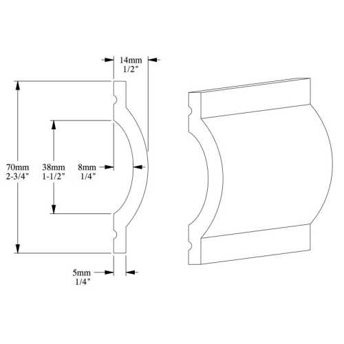 Фото Молдинг под покраску Orac decor P9901 из полиуретана (70х14х2000 мм)