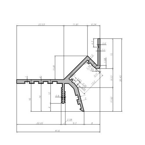 Фото Теневой потолочный профиль Pro Design Gipps 594 Черный