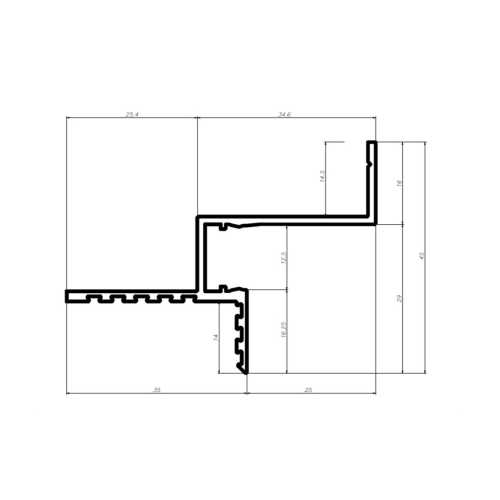 Фото Парящий потолочный профиль Pro Design Gipps 602 Белый