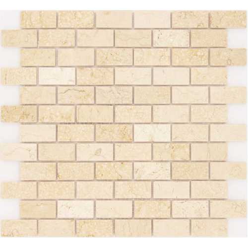 Фото Мозаика из натурального камня Caramelle Pietrine Botticino POL 48х23 (298х298х4 мм)