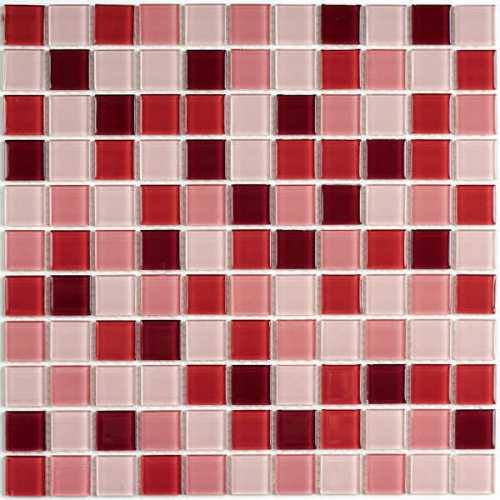 Фото Мозаика стеклянная Bonaparte Plum mix 25х25 (300х300х4 мм)