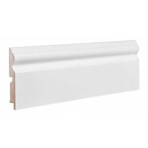 Фото Плинтус напольный под покраску Finitura 80*16*2750 мм RF, фигурный Мдф+шпон