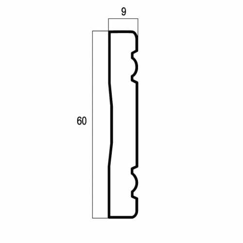 Фото Бордюр Cosca Ионики 60 мм, Белый с золотом