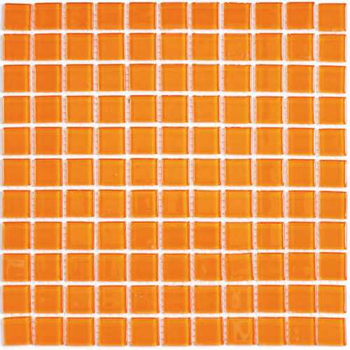 Фото Мозаика стеклянная Bonaparte Orange glass 25х25 (300х300х4 мм)