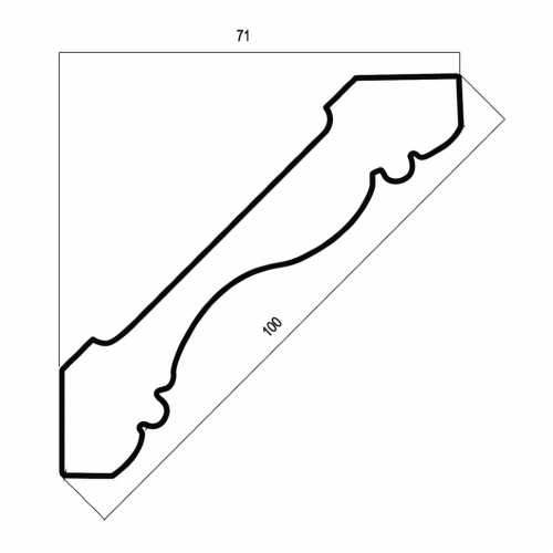 Фото Карниз Cosca Венский лес 100 мм, Дуб беленый
