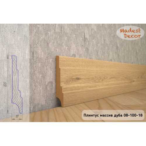 Фото Плинтус из массива Дуба под лаком, широкий Madest decor 08-100-18