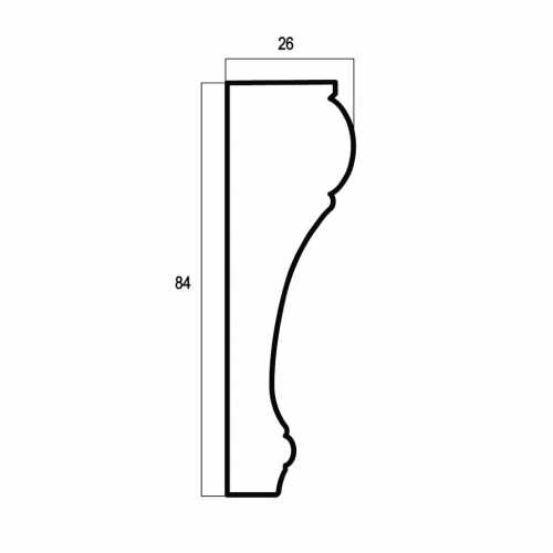 Фото Плинтус потолочный Cosca Антик 84 мм, Бежевый с патиной