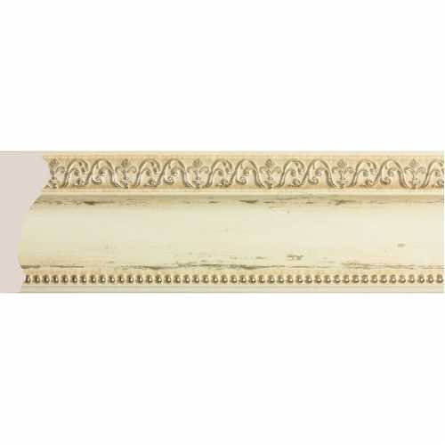 Фото Плинтус потолочный Cosca Антик 84 мм, Бежевый с патиной