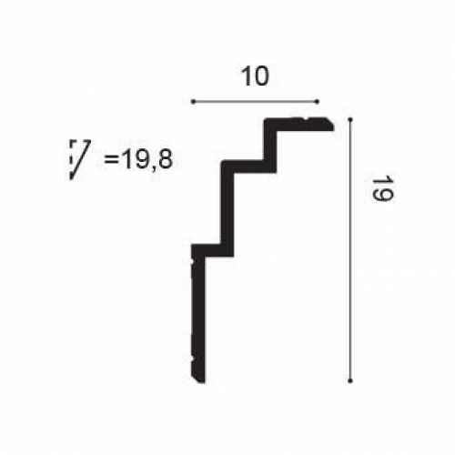 Фото Карниз под покраску из полиуретана Orac decor Steps C392 (190х100х2000 мм)