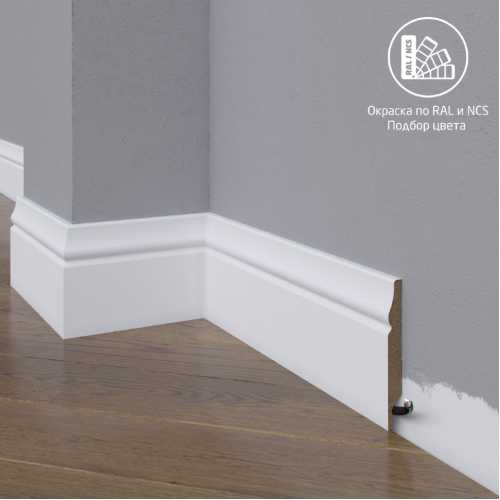 Фото Плинтус напольный МДФ Madest Decor модель 04-083-10 крашеный по RAL/NCS (83х10х2400 мм)